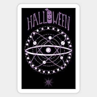 Halloween Kawaii Purple Pentagram Magnet